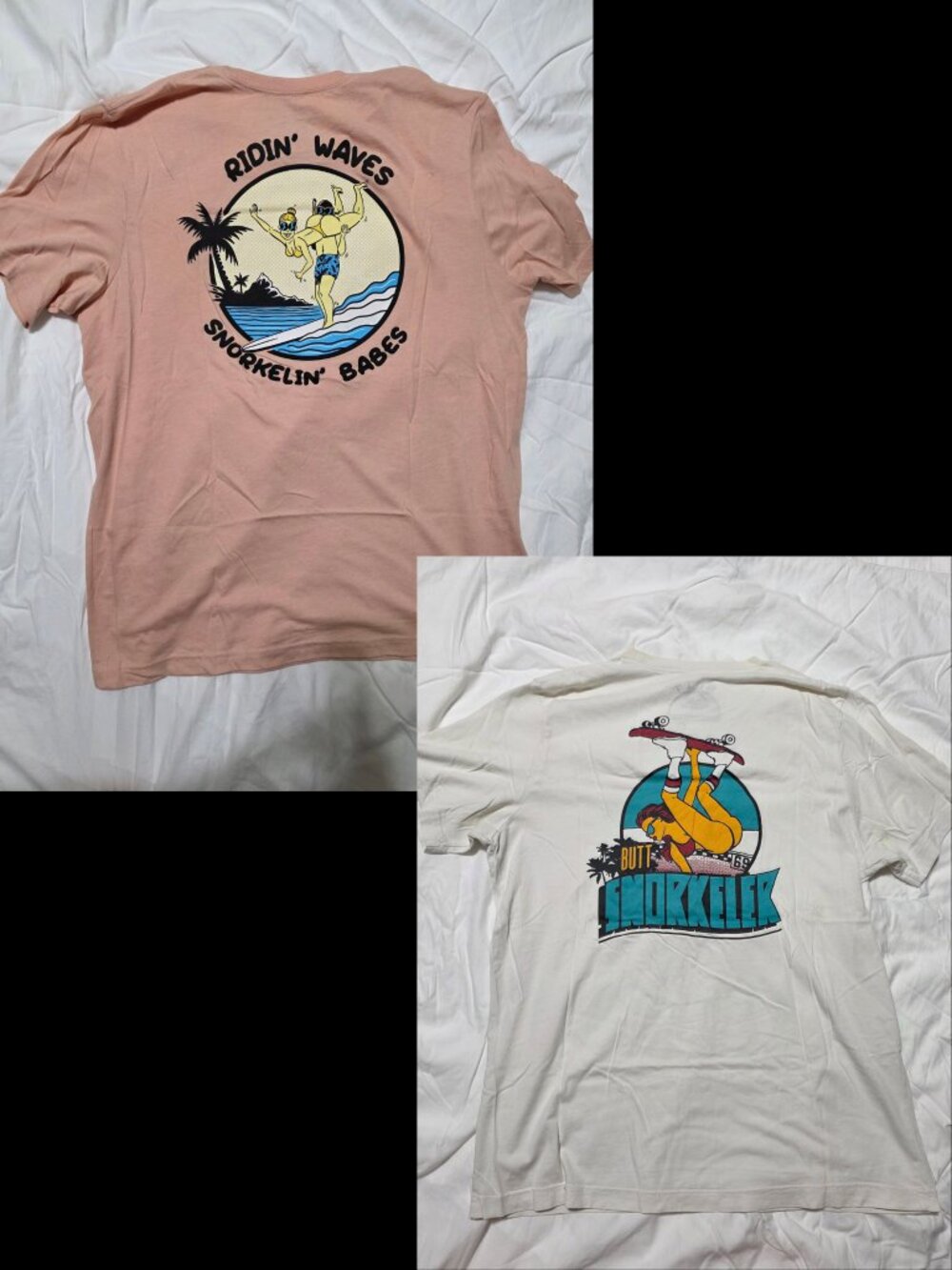 2 x Butt Snorkeler Graffic T-Shirts Bundle